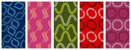 a collection of seamless patterns with an abstract theme that gives a natural and beautiful impression. Suitable for application to fabric, paper, walls or your monitor screen vector