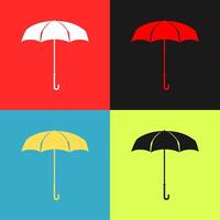 a collection of umbrella icons combined with different colors. Suitable for application to fabric, paper and walls vector