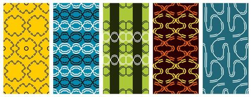a collection of seamless patterns that have an abstract and artistic theme. Suitable for application to fabric, paper, walls or your monitor screen vector
