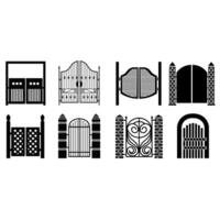 Gate icon set. Wicket illustration sign collection. Fence symbol or logo. vector