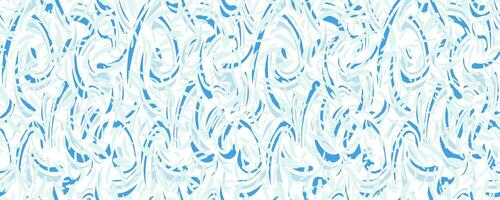 Abstract organic shapes seamless pattern. hand drawn blue curved shape with drops, spots on a light background. Contemporary print. Colorful geometric texture ornament vector