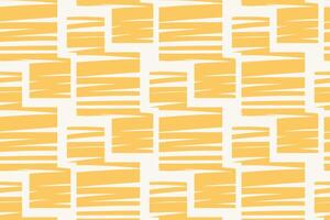 Abstract organic shapes large square seamless pattern. hand drawing unique squares print. Simple yellow background. Contemporary minimalist ornament vector
