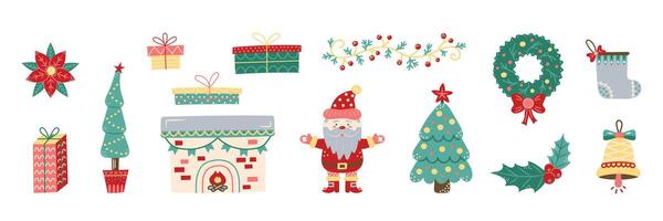 Christmas element set. Isolated element for design of cards, patterns, banners. Christmas and New Year. illustration. vector