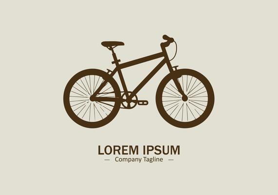 Icon of Cycle design logo silhouette modern style on white background