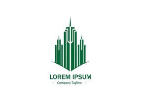 modern skyscraper logo design vector