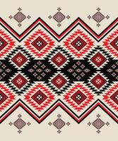 Navajo southwest geometric seamless pattern fabric black and white design for textile printing vector