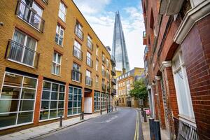 Panoramic view of London city with the shard tower photo