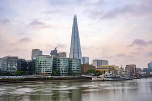 Panoramic view of London city with the shard tower photo