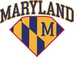 A Maryland logo with the text Maryland vector