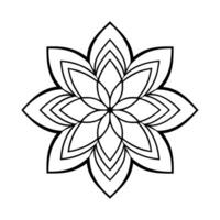 Intricate, symmetrical mandala design with detailed patterns, perfect for meditation and coloring. vector