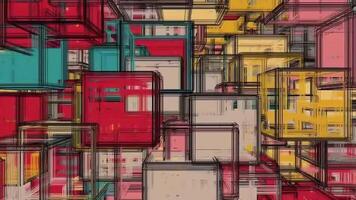 Abstract animation, background with color refraction effect video