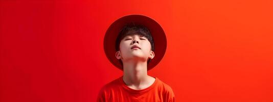 Captivating Neo Pop Portrait of Hallyu Boy Exuding Charm and Confidence photo