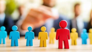 Diverse group of colorful 3D figurines representing and community photo