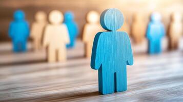 Stylized Humanoid Figures Representing Diversity,Inclusion and Communal Bonds photo