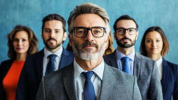 Confident Business Team Discussing Strategy in Formal Meeting photo