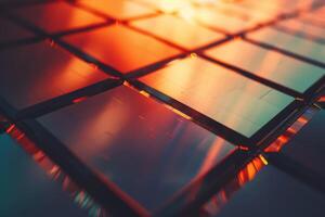 Abstract background with a bright orange and red light photo