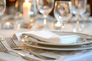 Silverware on the table photo