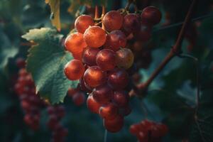 Grapes on the vine photo