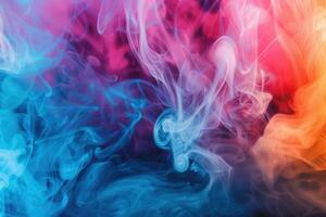 Colorful smoke is shown in this image photo