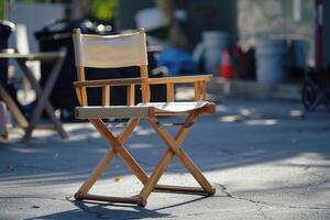 A director's chair photo