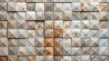 A wall with a lot of different colored squares photo
