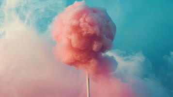 A cotton candy cloud in the sky photo
