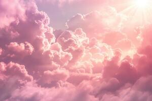 Clouds and sun in the sky photo