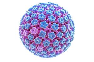 A blue and purple ball with many small flowers photo