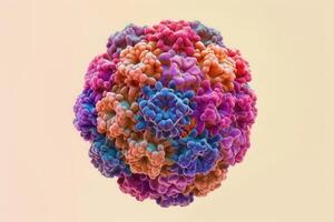 A large ball of colorful flowers photo