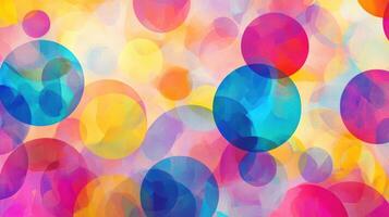 Colorful circles on a bright background photo