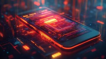 Abstract digital wallet a smartphone screen with glowing currency symbols financial transactions and techdriven online payment icons Futuristic ebusiness design photo