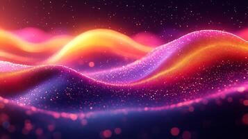 Abstract neon waves glowing spectrum flowing lines geometric patterns and vibrant gradient Techinspired digital design with motion and energy photo