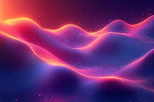 Modern abstract background neon glow flowing threedimensional wave lines geometric shapes and vibrant gradient colors Techinspired digital motion and energy photo