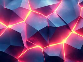 Neon light abstract wallpaper blue and pink gradient geometric threedimensional shapes and lines Modern digital texture glowing spectrum dynamic and vibrant tech design photo