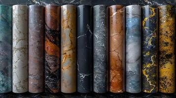 Collection of luxurious marble textures ideal for adding sophistication and elegance to any project photo