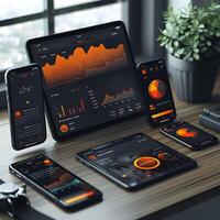 Ui kit for fitness and wellness apps incorporating dynamic buttons for workout tracking interactive forms for setting goals and intuitive navigation bars for accessing different exercise routines photo