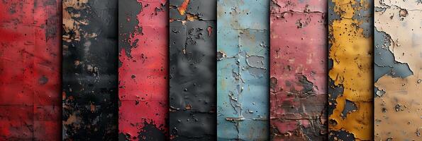 Curate set of gritty grunge textures adding an edgy and urban vibe to your design arsenal photo
