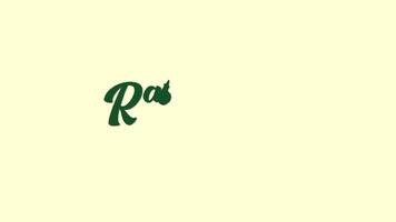 Ramadhan kareem text animation with ink drop video