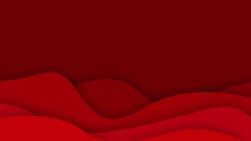Red abstract background with waves video