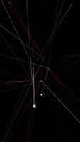 Minimalist black abstract background with connecting red and white lines. Modern clean design. Tech inspired connectivity concept. Full HD and looping black minimalism vertical animation. video