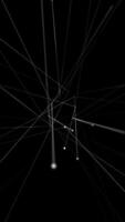 Minimalist black abstract vertical background with connecting sleek white line particles. Modern clean angular design. Tech connectivity concept. Full HD and looping black minimalism animation. video