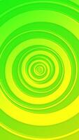 Vibrant abstract background with a dynamic spiral design of swirling circles in neon green and yellow. Bright colorful tunnel effect. Full HD and looping vertical animation. video