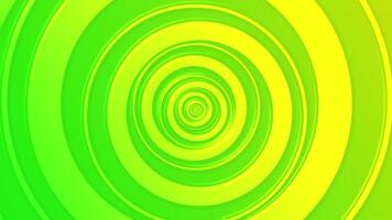 Vibrant abstract background with a dynamic spiral design of swirling circles in neon green and yellow. Bright colorful tunnel effect. Full HD and looping animation. video