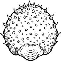 An illustration of a mushroom with spikes vector