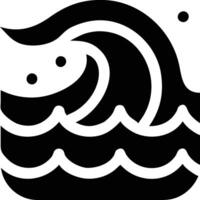 A black and white wave icon on a white background vector
