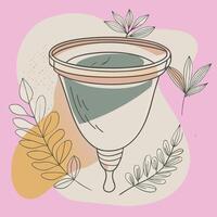 An illustration of a cup with a liquid in it vector