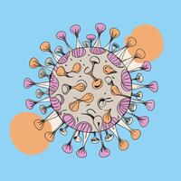 A cartoon virus with many different types of cells vector