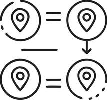 A map pin pointing to a location vector