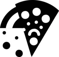 A pizza slice with a slice missing and dots on it vector