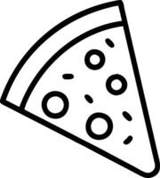 Pizza slice icon on white background vector
